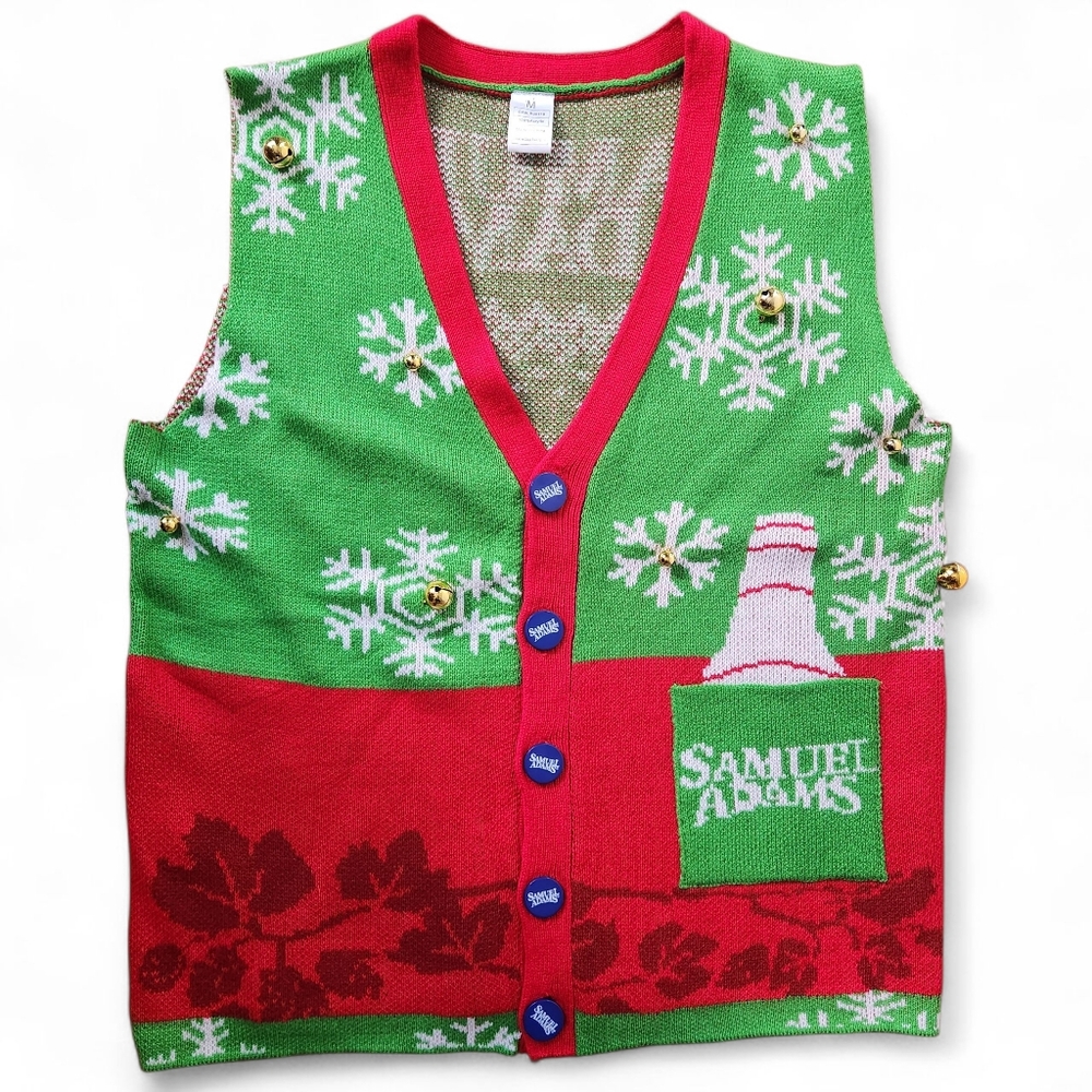 Men's Samuel Adams Ugly Christmas Sweater Vest Size Medium